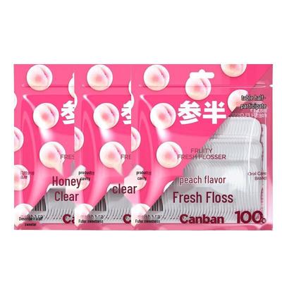 Canban Zahnseide-Sticks mit Pfirsichgeschmack