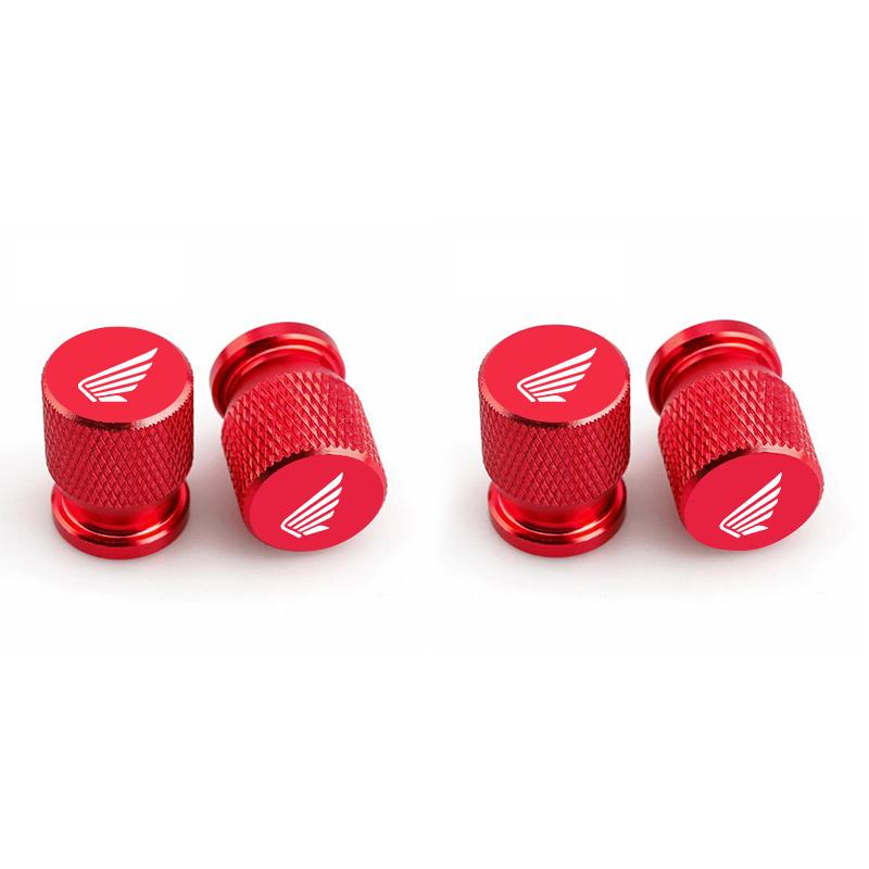 4PCS Alloy Car Wheel Tire Valve Caps Stem Dust Covers For Honda CB400 CB650F CBF CBR250RR CRF SH300 NC750 Motorcycle Accessories