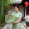 Traditional Dragon Boat Festival Zongzi Gift Bag With Eco Friendly White Card Paper For Celebrations