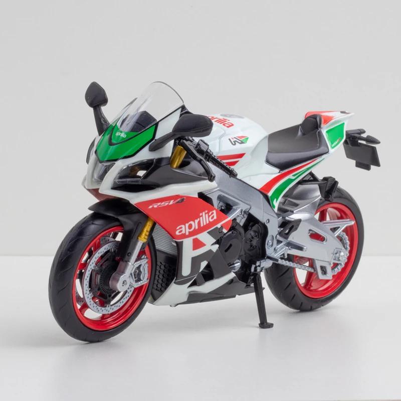 1/12 Aprilia RSV4 Alloy Racing Motorcycle Model Diecast Metal Street Cross-country Motorcycle Model Simulation Children Toy Gift