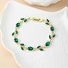 Resoul Gold Plated Crystal Tulip Bracelet Tulipe Flower Rhinestone Charm Bracelet Fashion Jewelry Summer Bracelet