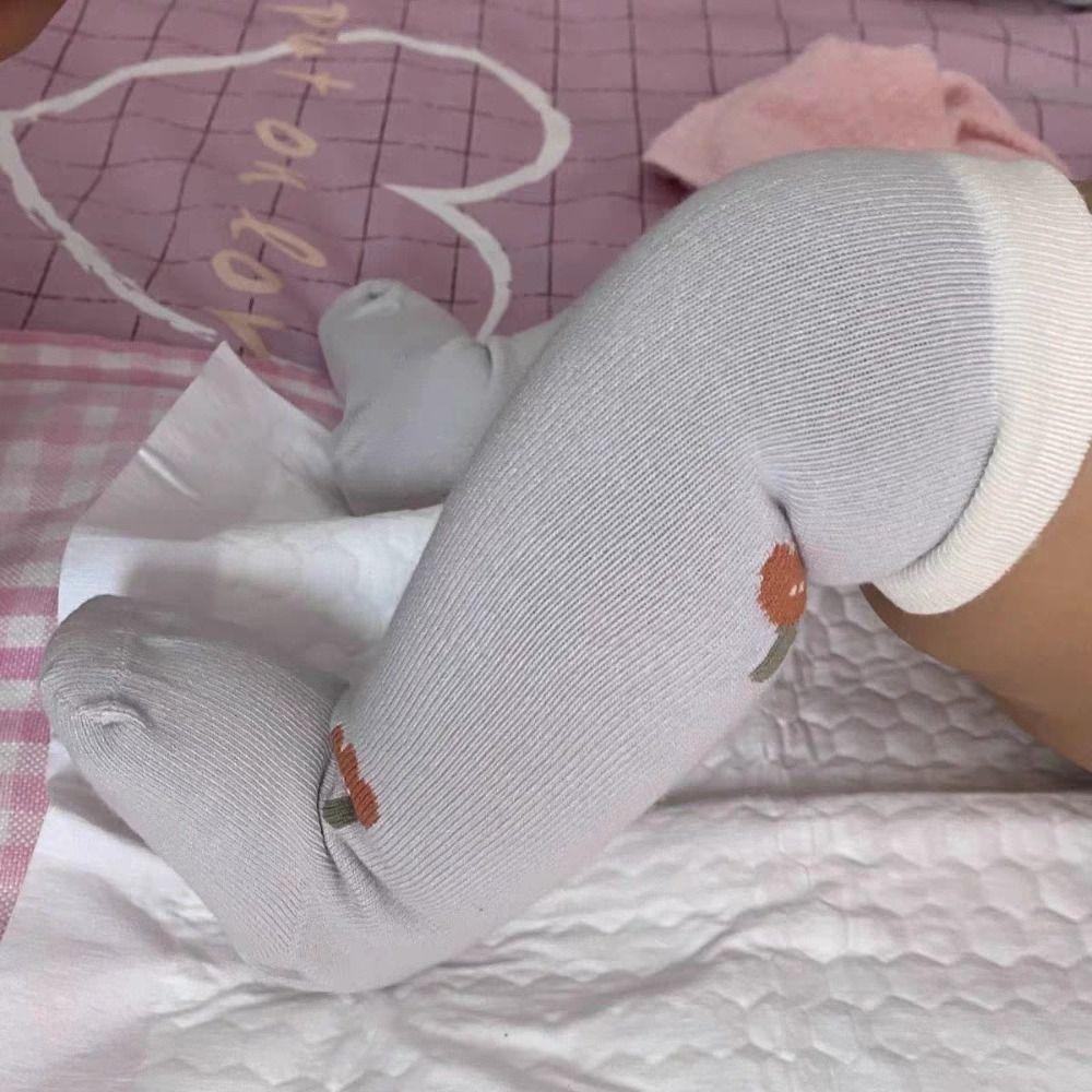 3Pairs Cotton Toddle Cotton Stockings Strawberry Baby Mid Tube Socks Elastic Calf Socks Baby Kids