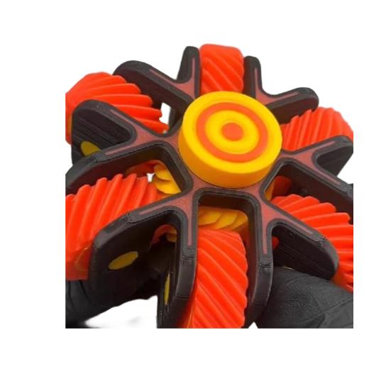 3D Printed Fidget Spinner Toy Anxiety Stress Relief Gear Spinning Toy Portable Travel Home Office Finger Roller EDC Desk