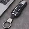 For Cadillac ATS BLS CT4 CT5 CTS ESCALADE SLS SRX XT5 XT6 XTS Luxury Car Logo Keychain Holder Leather Alloy Key Rings Pendant