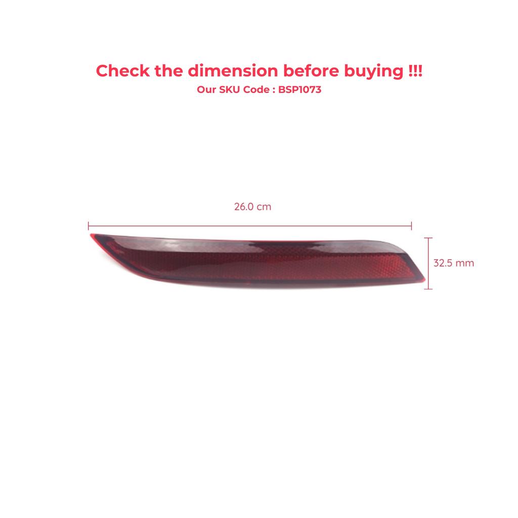 ESP1073 Odrazka zadního nárazníku Kryt zadního brzdového světla Červená barva PRAVÁ 6C0945106B Pro VW Polo Vento Derby Classic 2015-2017