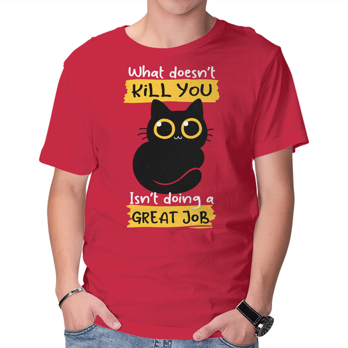 Unisex Crew Neck T-Shirt Great Job Graphic Short Sleeve Casual Tee XXXL
