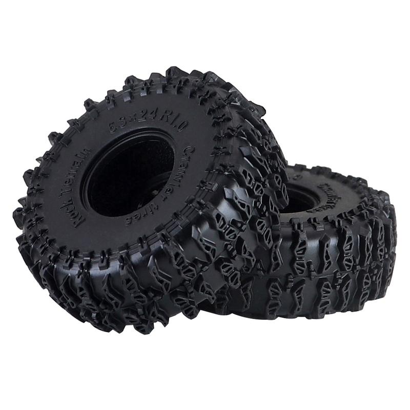 1.0inch Tires 63x24mm 1/24 Rc Crawler Truck Car Parts For Axial Scx24 Axi00001 Axi00002 Gladiator 1/18 Traxxas Trx4m Fms Fcx24