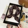 Fashion versatile herringbone pattern cotton and linen silk scarf high-end chain printing square scarf decorative scarf women's scarf