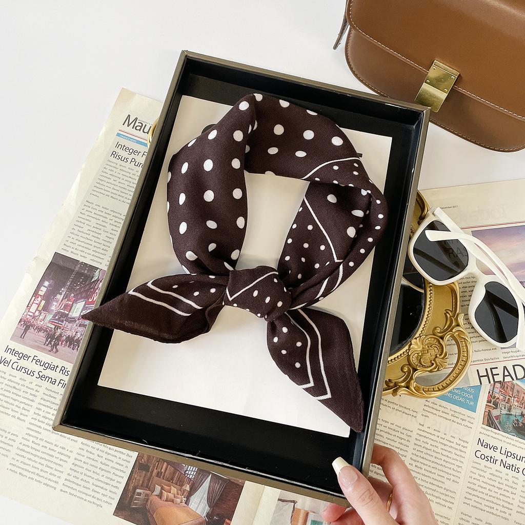 Fashion versatile herringbone pattern cotton and linen silk scarf high-end chain printing square scarf decorative scarf women's scarf