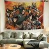 Anime Attack-on-Titan Wall Tapestry Aesthetic Wall Hanging Printed Fabric Blanket Decorative Tapestries for Bedroom Living Room Home Decor