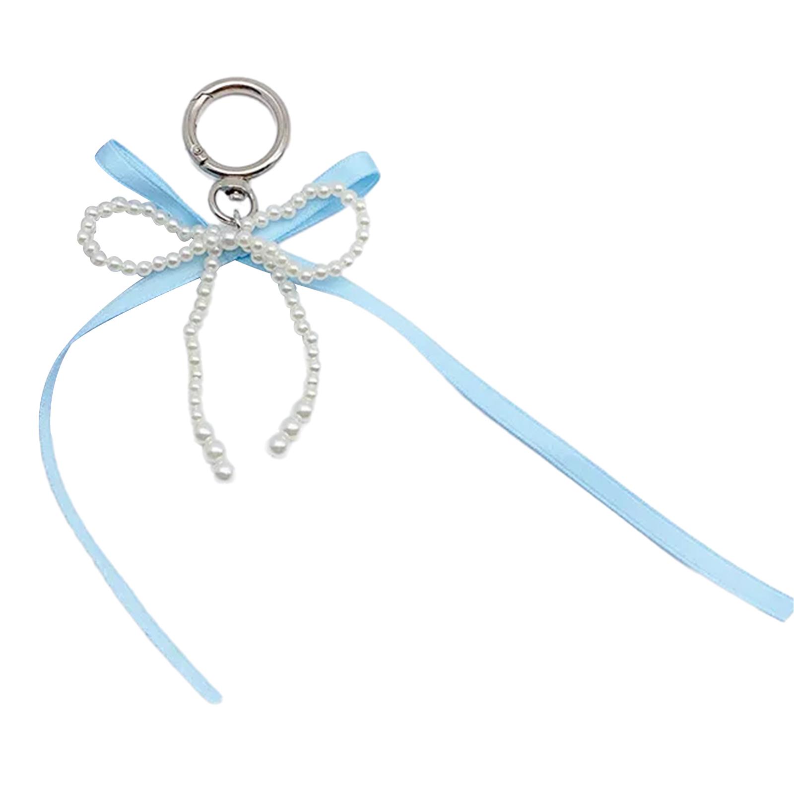 

Большие брелки-банты, брелок-банты для автомобиля, креативная шелковая лента, тканевый узел-бабочка, брелок, аксессуары синий