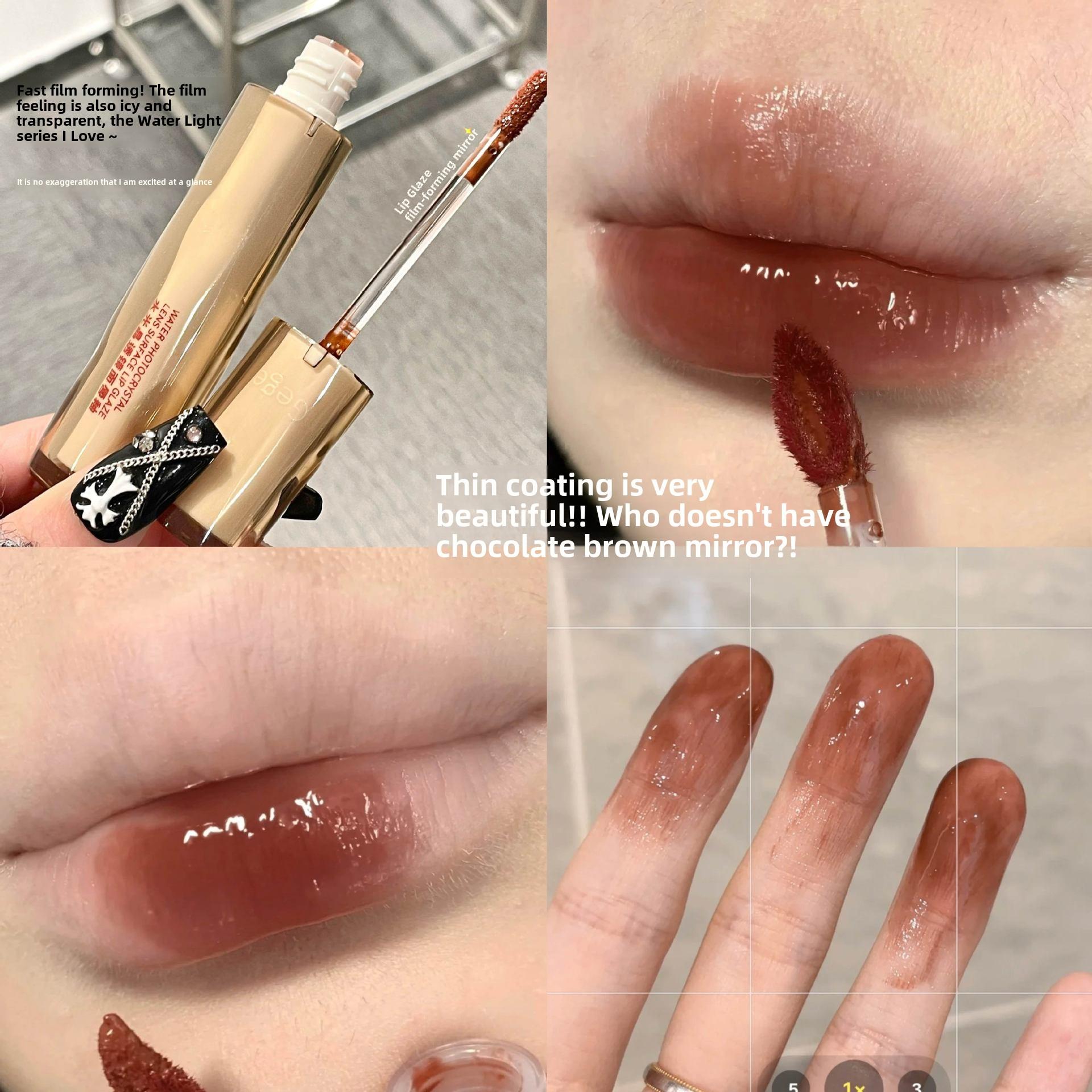 

Gogo Bear Water Light Crystal Mirror Lip Glaze — стойкий, увлажняющий, нелипкий блеск для губ с сияющим эффектом 06