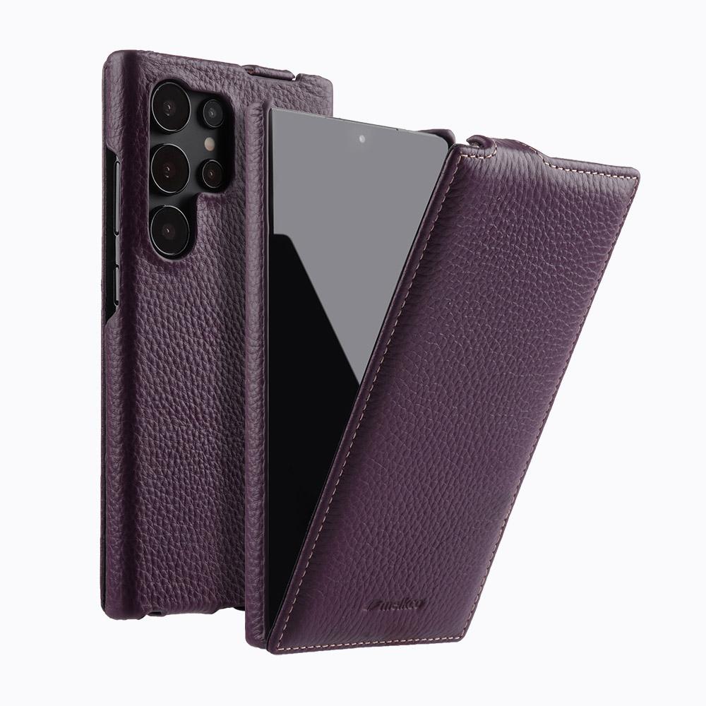 Skórzane Etui Premium do Samsung Galaxy S25 S24 Ultra Pokrowiec Klapka Pełne Pokrycie dla S24 S25 Plus Odporna na Wstrząsy Osłona Ochronna