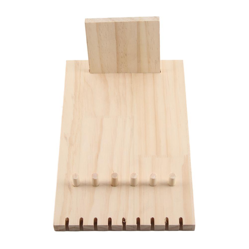 9-slot Jewelry Display Stand Wooden Earring Organizer Jewelry Storage Necklace Holder  Desktop