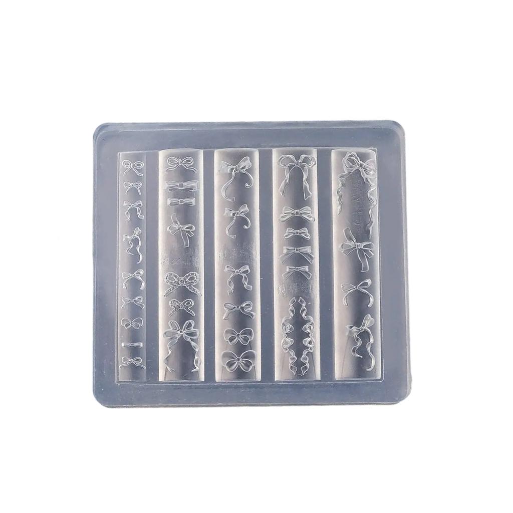 Elegant Bowknot Silicone Mould Set for Creating 3D Nail Art Earrings and Necklaces Crafting Tool Fashion Statement