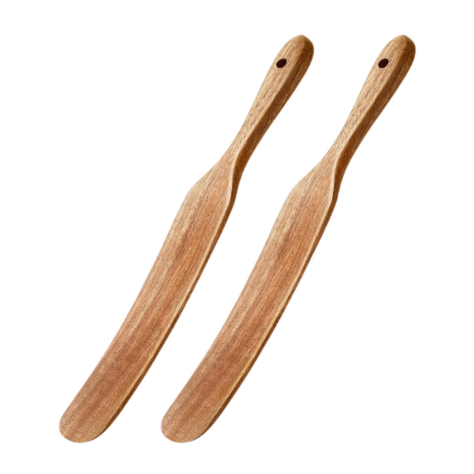 

Bread Spatula Wood Reaching Bottom Kitchen Skinny Spurtle for Yeast Fermentation Agents Frying Serving Flipping Stirring