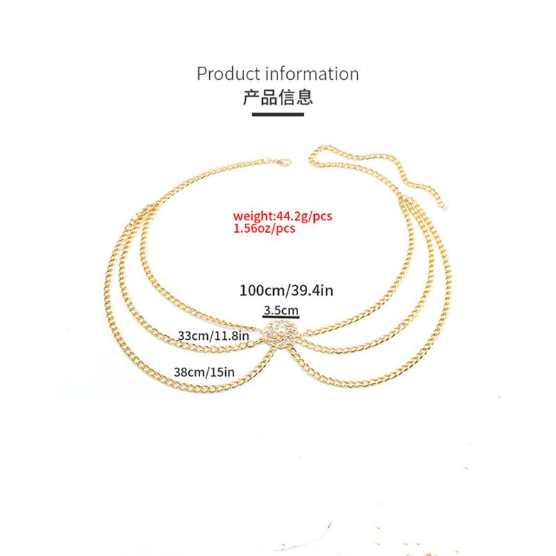 Sexy Gold Color Crystal Waistband Adjustable Length Chain Waist Chain for Women Boho Belt Body Jewelry Summer Bikini Accessories