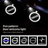 2Pcs Car LED Door Welcome Light Projector Logo  Shadow Light Auto  For Volvo XC60 S60 V40 V50 V60 S80 S40 C30 AWD C70 S40 S60 S8