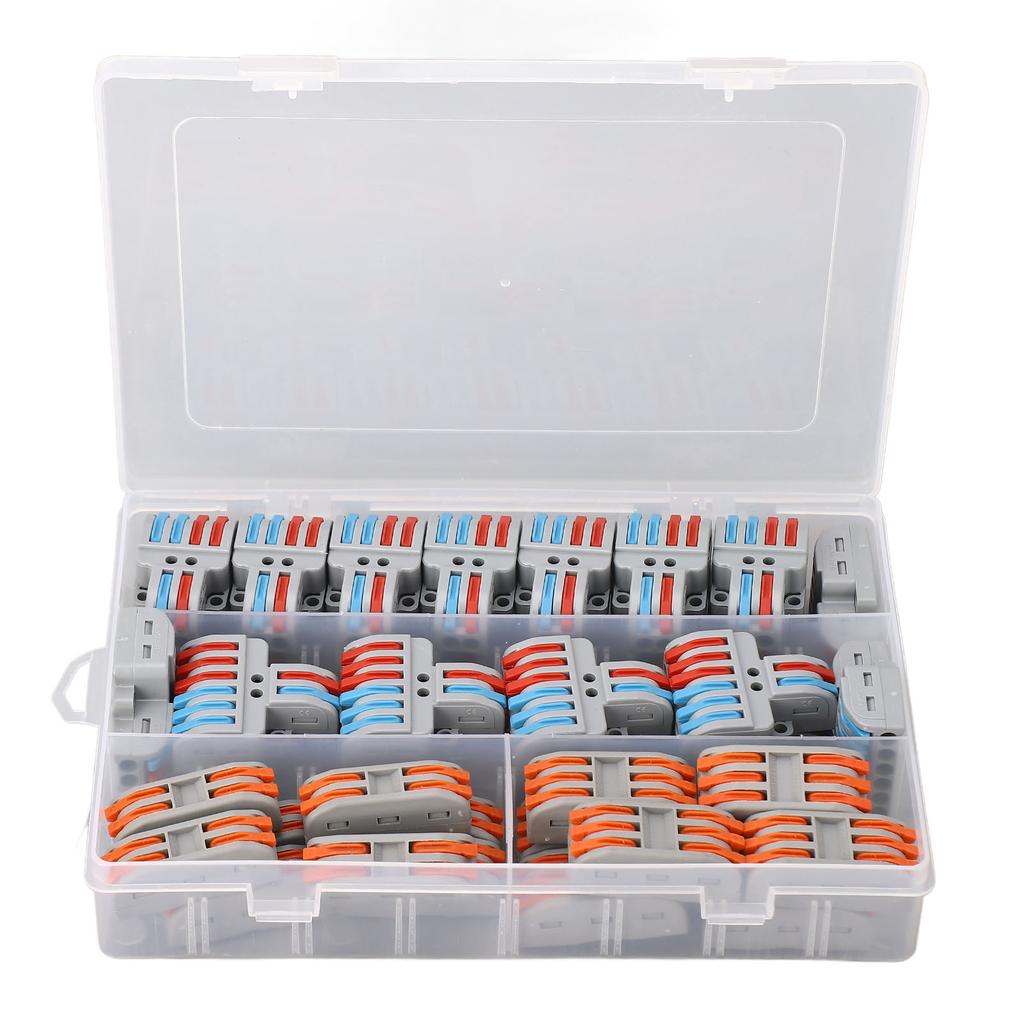 41Pcs Wire Splice Connector 32A 500V Lever Wire Connector Conductor Connector 4 Types for