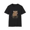 Wombat Cute Kawaii Illustrated Black Tee Animal Nature Graphic T-Shirt