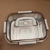 Shengjia 304 Stainless Steel Microwaveable Lunch Container with Handle