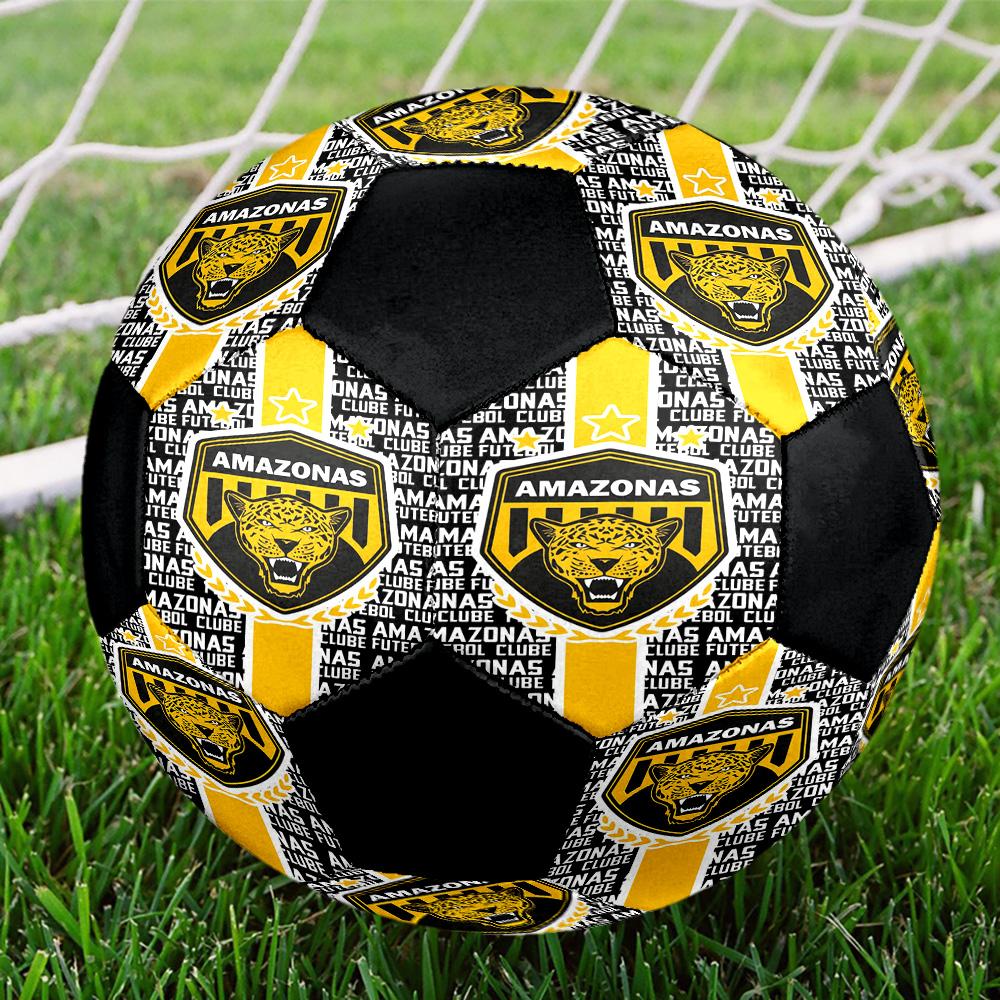 AMAZONAS FC Indoor Soccer Ball Colorful All Ages Size 5 Machine Stitched PVC Competition Ready Durable High-Bounce