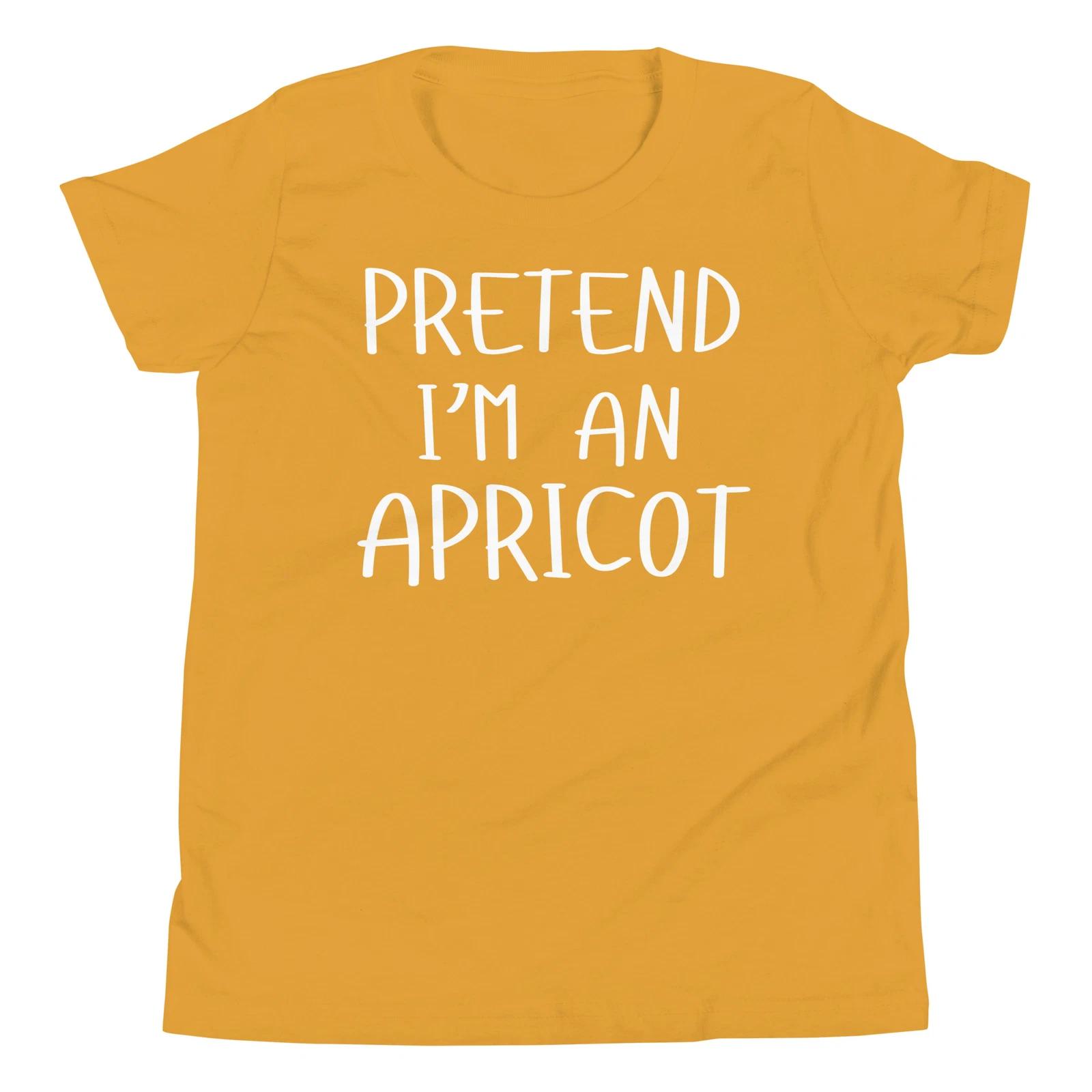 Pretend I m an Apricot Lazy Costume Funny Halloween Party Youth T-Shirt 120