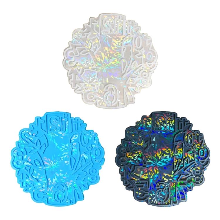 Hollow Tree Clocks Silicone Mold Clock Holographic Resin Mold for DIY Wall Decor