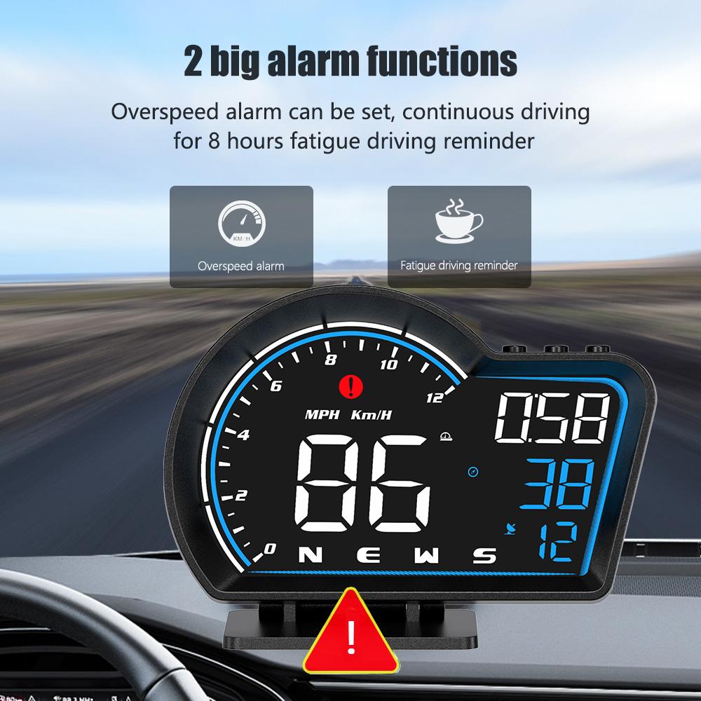 HUD Smart Digital GPS Speedometer For Car With Safe Driving Overspeed Alarm GPS For ALL Car Accessories On-board Computer Car