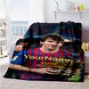 Messi 414 Customize Your Name Blanket Throw Customizable Blanket Comfortable for Bed Sofa Seaside Livingroom Ideal for All Seasons