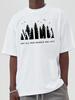 A minimalist forestprinted Tshirt 100 cotton with a round neck and short sleeves printed directly by digital printing