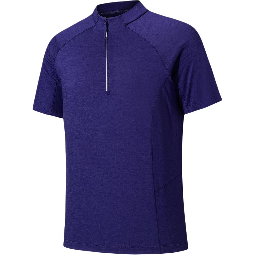 Anta Outdoor Series Solid Color Soft Simple Versatile Casual Short Sleeve Knit Shirt Men tops 152620106-3 M