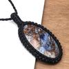 Macrame macrame Sodalite necklace Necklace Peruvian thread and stone woven