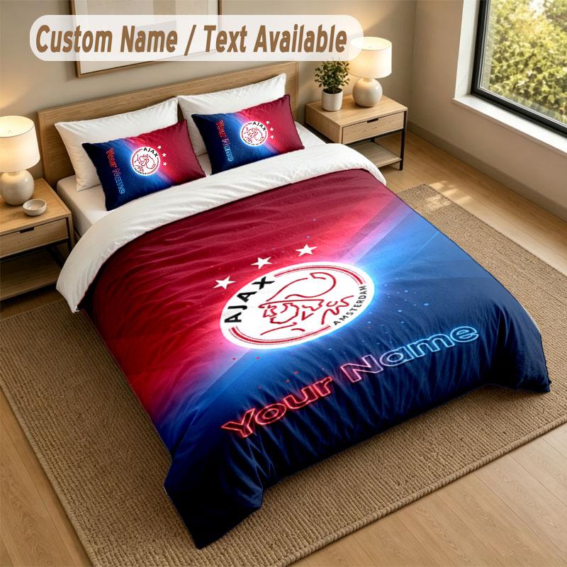 Bedding Set 1 Duvet Cover 2 Pillowcases Ajax Amsterdam Print Soft Bed Linen Bedroom Decor