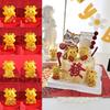 Gold Chinese Zodiac Dragon Statue Resin Desktop Knickknacks Resin Miniature Dragon Figurines