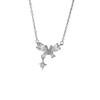 Elegant Forest-Style Butterfly Necklace: Niche Design with Small Cubic Zirconia, Fashionable and Versatile Clavicle Chain for Ladies.