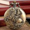Ceas de buzunar cu cuarț antic, design Cavaler pe cal Napoleon Bonaparte, Bronz, Pandantiv Colier Erou Vintage, Ceas de buzunar FOB, Cadouri