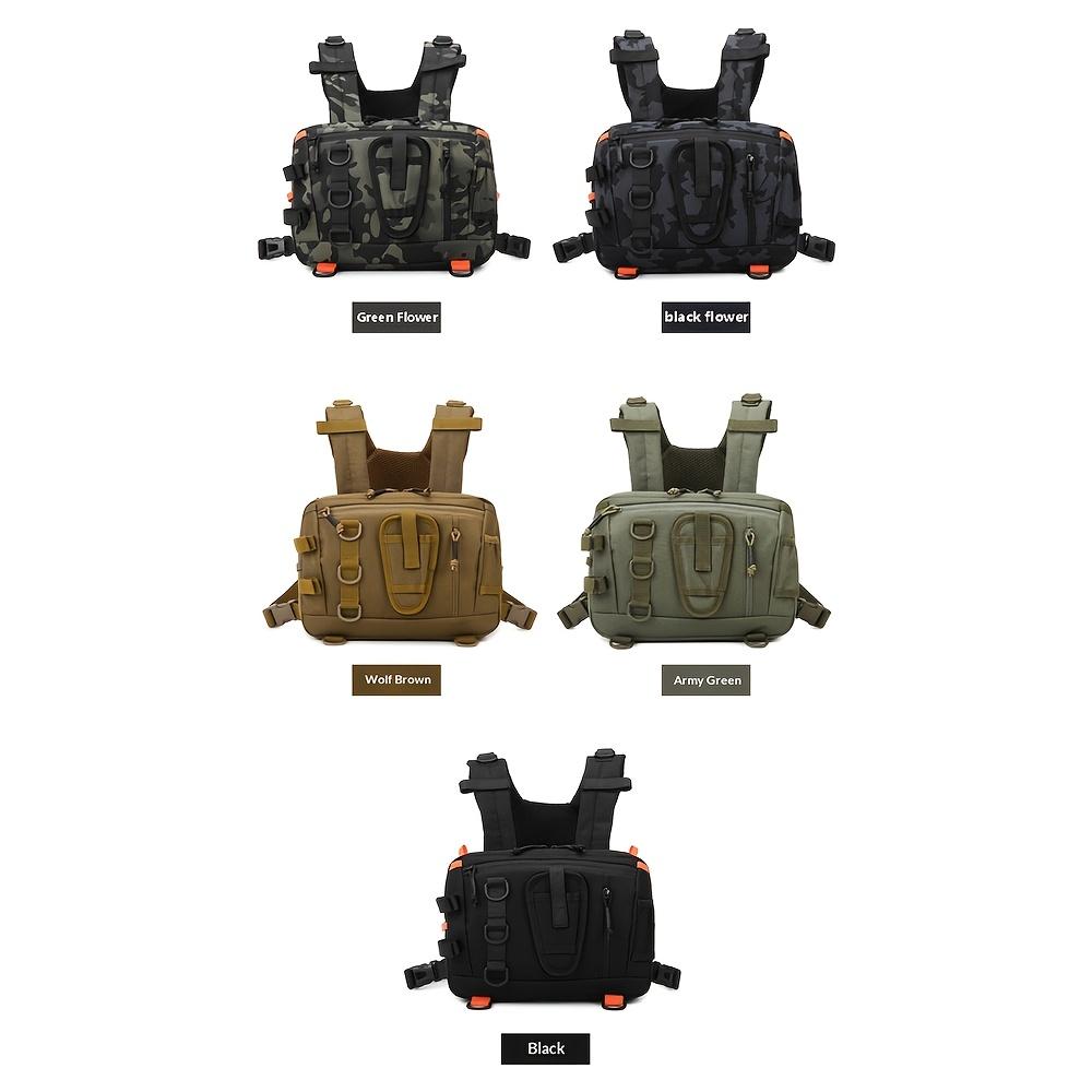 Multifunctional Outdoor Storage Bag with Multiple Pockets Portable Adjustable Chest Bag Fishing Gear Organizer Travel Essentials
