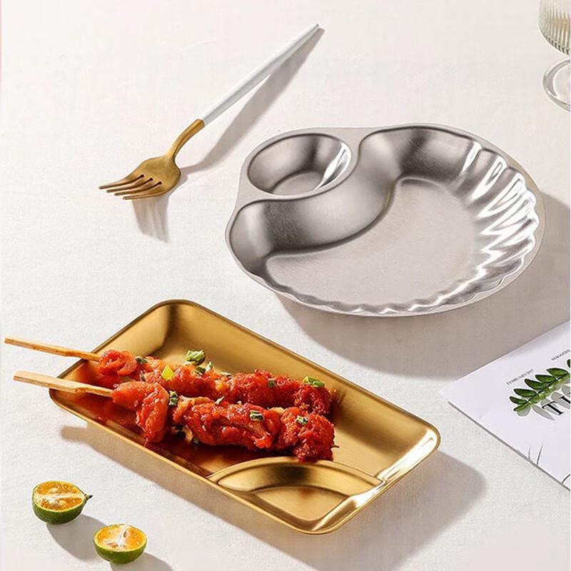 Korean Style 201 Stainless Steel Snack Plate