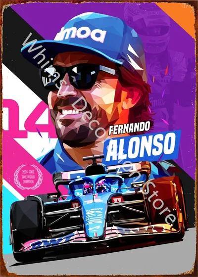 Vintage Classic Sports Car Racing F Car Metal Tin Signs Ratro Plate Home Bar Pub Garage Spark Plug Decorative Plaques Cuadros