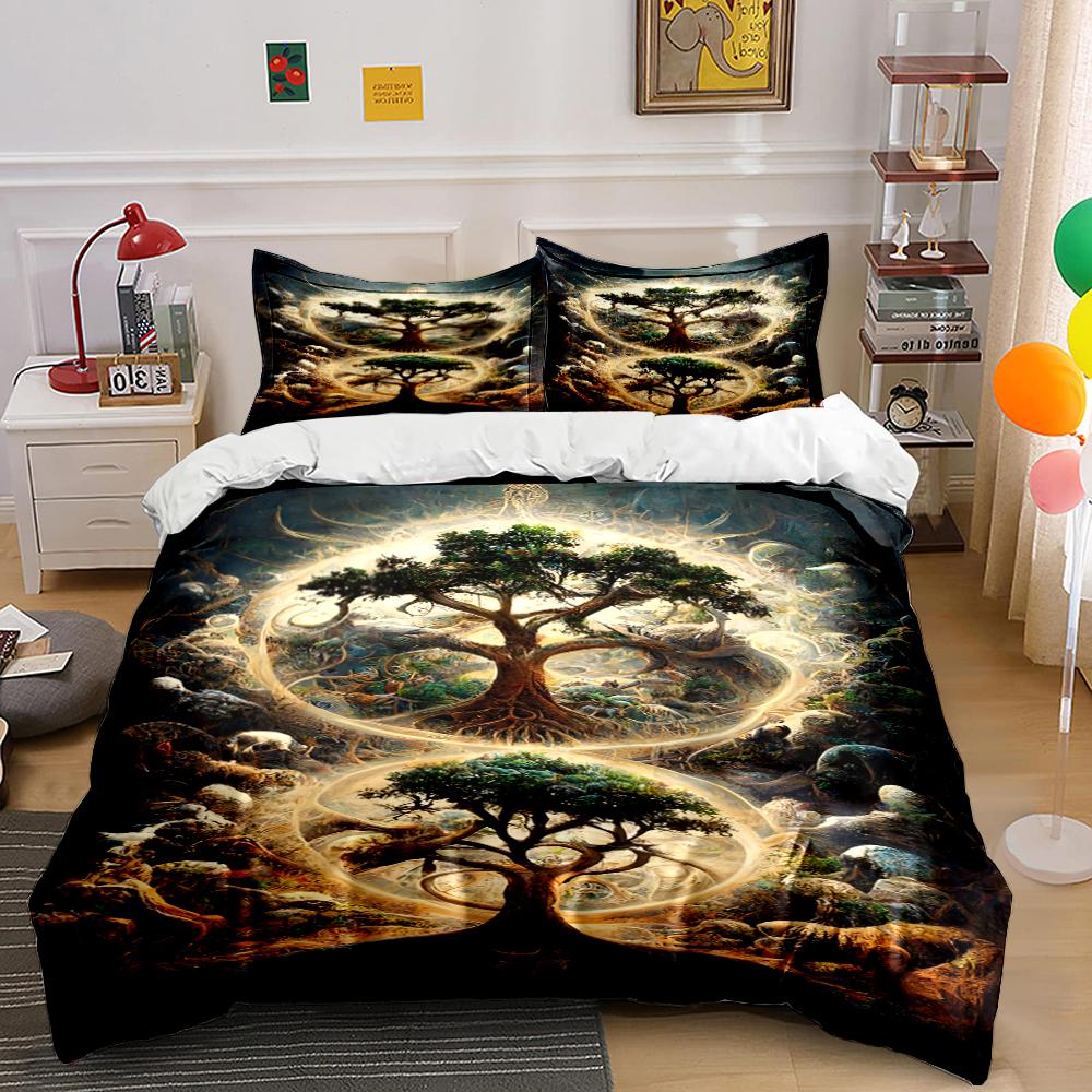 Magical Tree of Life Bedding Set Bedding set (1 duvet cover, 2 pillowcases, duvet not included)