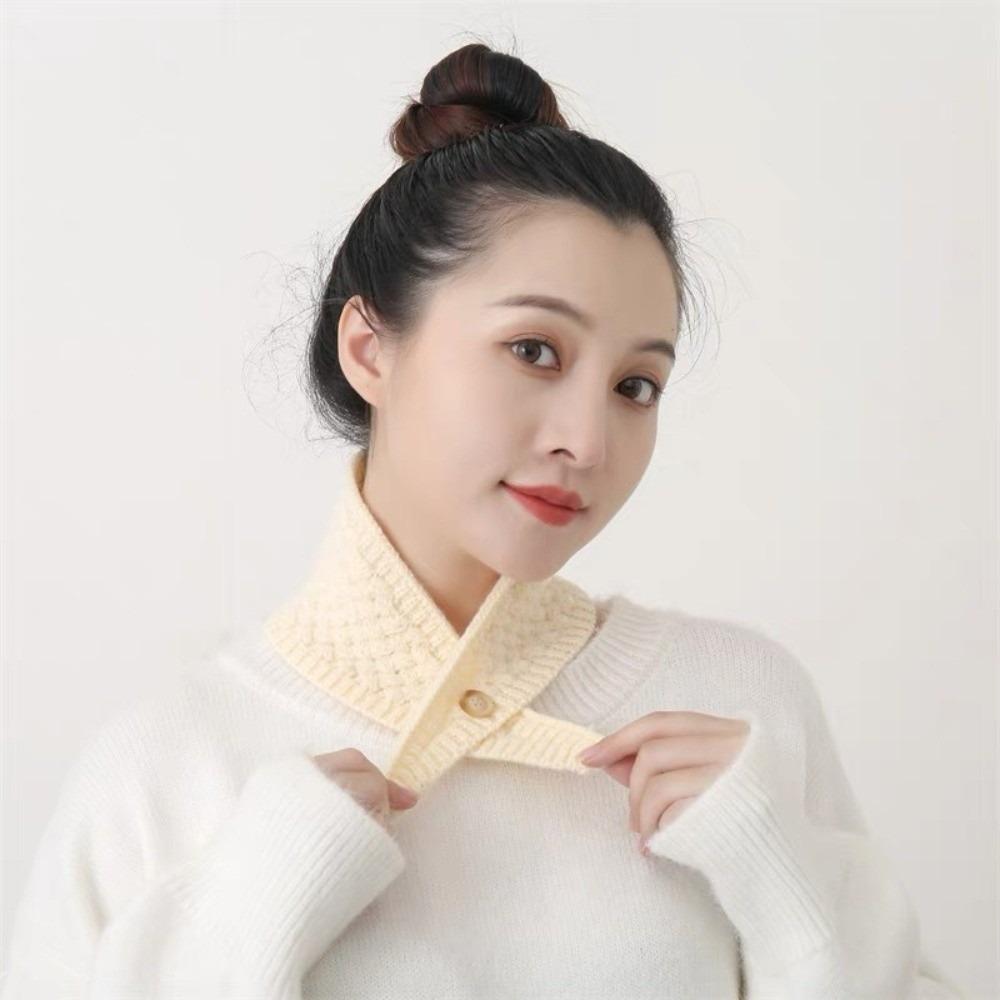 Windproof Cross Neck Warmer Solid Color Women Winter Neckerchief  Apparel Accessories