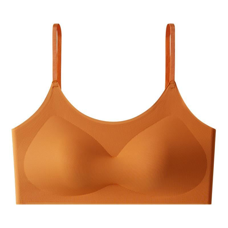 Gather the Upper Support, Shaped Without Steel Ring, Light and Breathable, Hollowed Out, Beautiful Back Bra, Ice Silk, Seamless, Nude Underwear Women