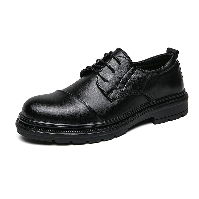 High Quality Brand Lightweight Oxford Shoes Men's Office Business Shoes Trendy Men's Elegant Genuine Leather Shoes Free Delivery