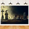 Graveyard Skull Background Ghosts 2025 Halloween Party Horror Night Theme Wall Decoration Banner Baby Backdrop Studio Photo Prop