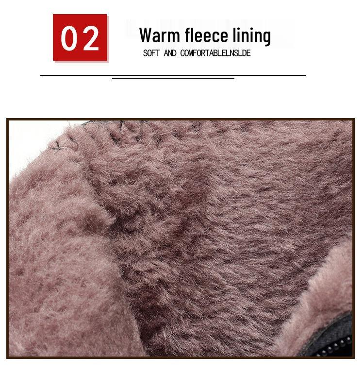 Vielseitige Damen Leder Keilabsatzstiefel in Übergröße - Weiche Sohle, Baumwolle, Plus Samt Warm, Herbst/Winter