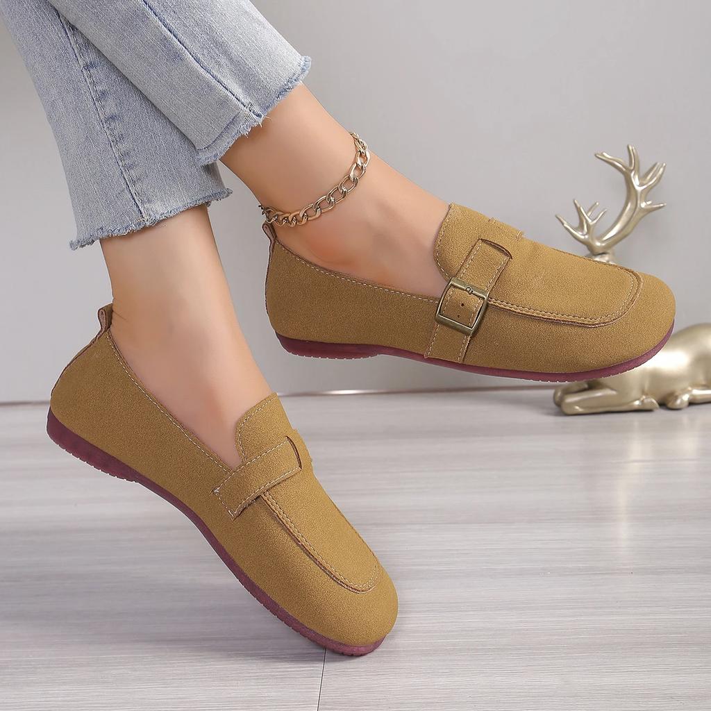 Fashion Women Flats Shoes New Casual Business Loafers Shoes for Women Comfortable Faux Suede Fashion Sneakers Women Zapatos De Mujer
