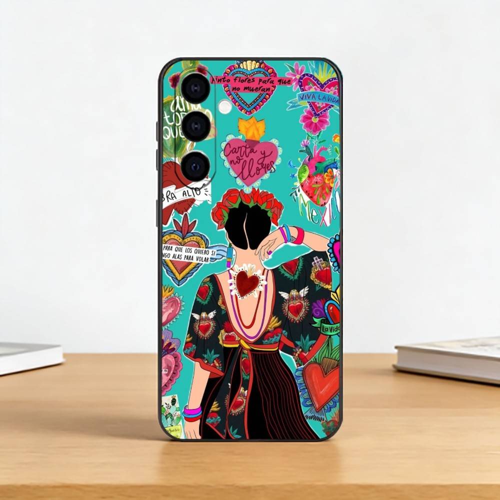 Fashion FridaS-S K-Kahlo Phone Case For Samsung Galaxy A73,A72,A71,A70,A53,A52,A51,Others Soft Black Cover