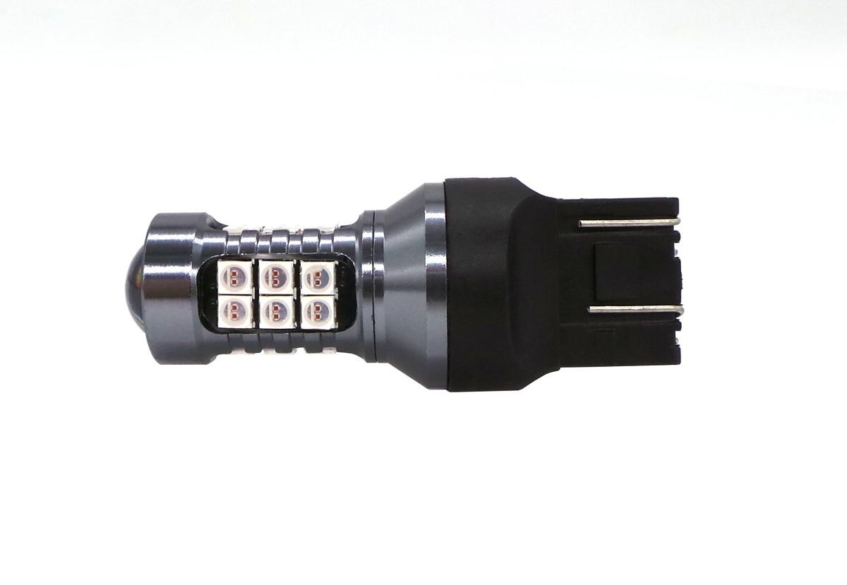 Lampadina LED Rossa 7443 W21/5W – 2000LM 40W, Canbus Senza Errori, Per Retromarcia E Luci Posteriori (2 Pezzi)