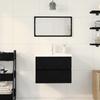 Washbasin Cabinet Black Oak Effect 60 X 39 X 62 Cm